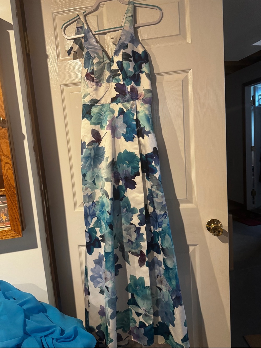 Jump Floral Maxi Dress in Blue & Teal